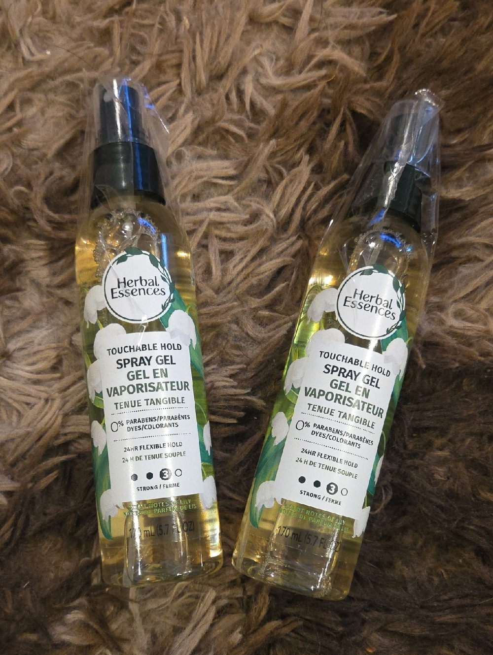 Herbal Essences Touchable Hold Spray Gel — Clear Gold Finish